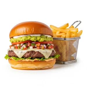 Mexican Burger With Fries