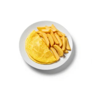 Plain-Omelette-And-Chips