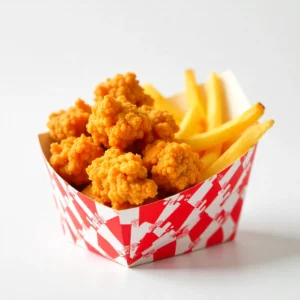Popcorn Chicken With Chips