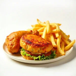 Quarter Pounder Roast Chicken With Chips And Salad