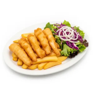 10pcs Scampi With Chips And Salad