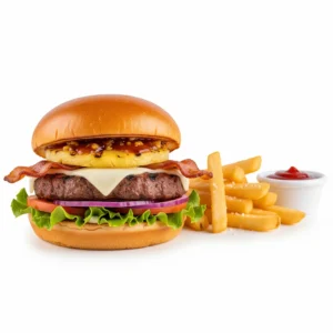 Hawaiian-Burger-With-Chips